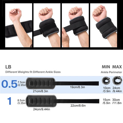 Adjustable Ankle Weights Pair